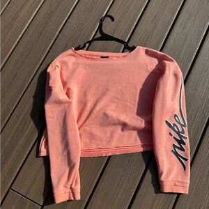 Nike Coral Long Sleeve Crop Top